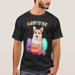 Camiseta Coelho Corgi Com Ovos Cão de Páscoa