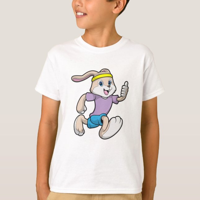 Camiseta Coelho correndo com faixa na cabeça (Frente)