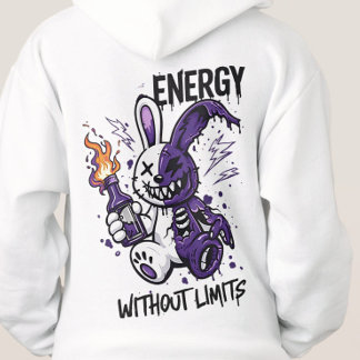 Camiseta Coelho Cyberpunk Gráfico - Energia Sem Limites S