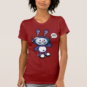 Camiseta Coelho da baga espaçado para fora