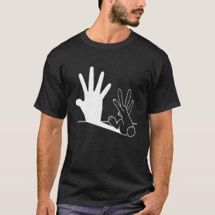 Camiseta Coelho-da-mão-sombra Piadas Coelho Coelho