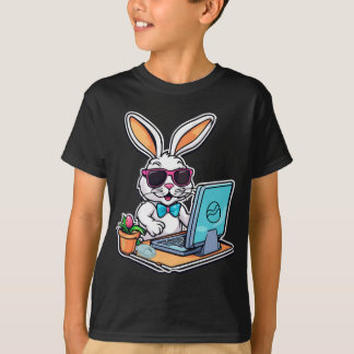 Camiseta Coelho da Páscoa Amantes de Jogos de Vídeo de Comp