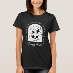 Camiseta Coelho da Páscoa assustadoramente feliz crânio est