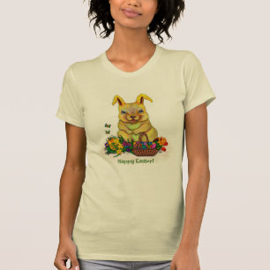 Camiseta Coelho da Páscoa com Ovos e Flores