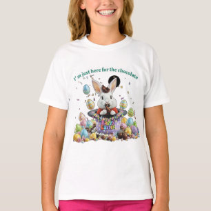 Camiseta Coelho da Páscoa das crianças em chapéu mágico