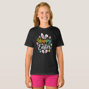 Camiseta Coelho da Páscoa Feliz Coelho Divertido Dia da Pás