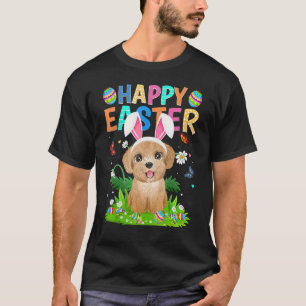 Camiseta Coelho da Páscoa Feliz Ovo Poodle Engraçado Cão So