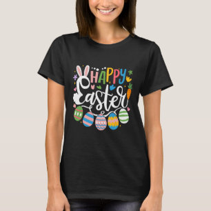 Camiseta Coelho da Páscoa Feliz Rosto de Coelho Dia da Pásc