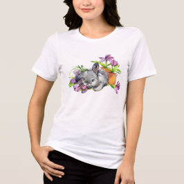 Camiseta Coelho da Páscoa Floral de Aquarela | Feriados