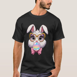 Camiseta Coelho da Páscoa Óculos de Sol Chiclete Arco Rosa