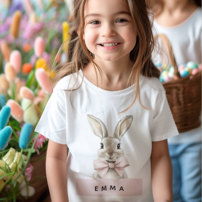Camiseta Coelho da Páscoa Personalizado | Nome Personalizad (Criador carregado)
