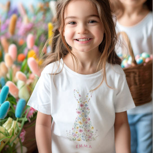 Camiseta Coelho da Páscoa Personalizado   Nome Personalizad