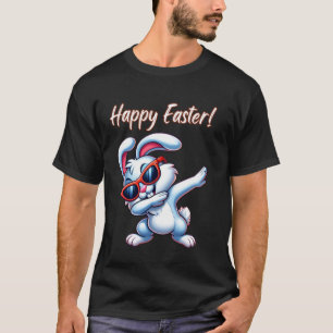 Camiseta Coelho Dabbing Ovos do Dia de Páscoa Meninos Menin
