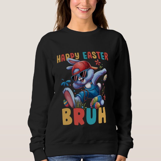 Camiseta Coelho Dabbing Páscoa Bruh Meme Piada Engraçada Ad (Frente)
