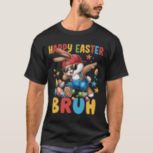 Camiseta Coelho Dabbing Páscoa Bruh Meme Piada Engraçada Ad