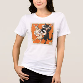 Camiseta Coelho Dançante e Gato