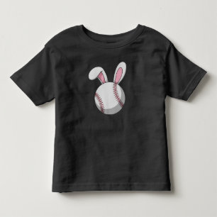 Camiseta Coelho de Beisebol da Páscoa Orelhas de Coelho Fof