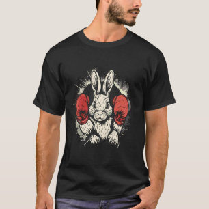 Camiseta Coelho de boxe com luvas de boxe kickboxing divert