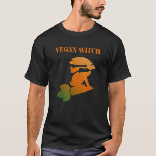 Camiseta Coelho de Bruxa Vegana Disfarçado de Cenoura