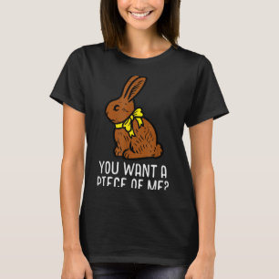 Camiseta Coelho de Chocolate Coelho de Páscoa Engraçado Que