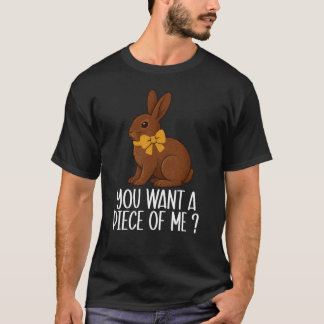 Camiseta Coelho de Chocolate Você Quer um Pedaço de Mim Fun