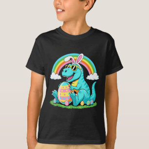 Camiseta Coelho de Dinossauro Fofo Ovo Feliz Eastrawr T Rex