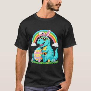 Camiseta Coelho de Dinossauro Fofo Ovo Feliz Eastrawr T Rex