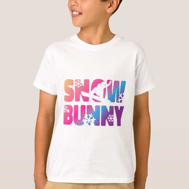 Camiseta Coelho de esqui Coelho de neve  (Frente)