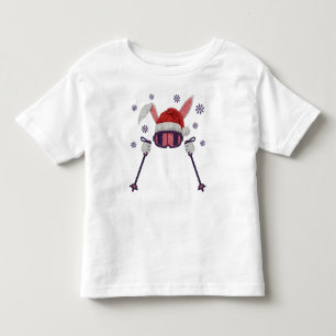 Camiseta Coelho de esqui de falso fio com chapéu de Papai N