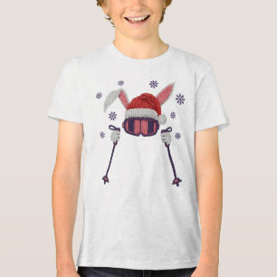 Camiseta Coelho de esqui de fio falso com chapéu de Papai N