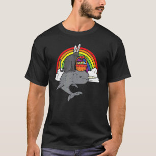 Camiseta Coelho de Gato Preto de Páscoa em Meninos Arco-íri