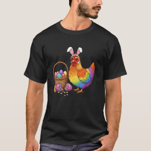 Camiseta Coelho de Orelhas de Galinha da Páscoa Gráfico Hom