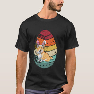 Camiseta Coelho de Orelhas de Páscoa Dia Feliz de Páscoa do