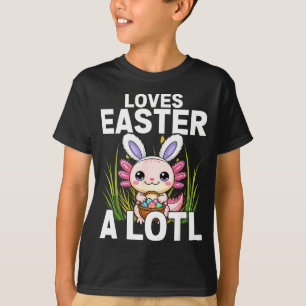 Camiseta Coelho de Páscoa Axolotl Orelhas de Coelho Pun Fun
