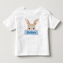 Camiseta Coelho de Páscoa Azul Aquarela Meninos