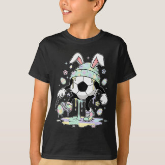 Camiseta Coelho de Páscoa de Futebol Ovo Drip Sorvete Menin