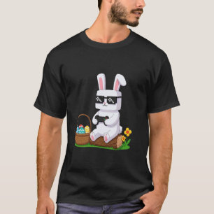 Camiseta Coelho de Páscoa de Videogame Fofo Ovos Jogos Game
