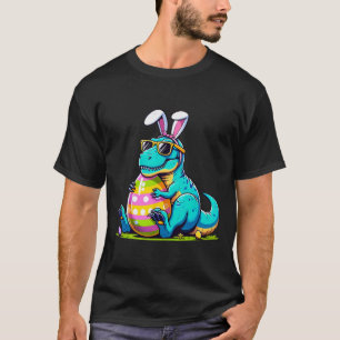 Camiseta Coelho de Páscoa Dinossauro Ovo Feliz Eastrawr T R