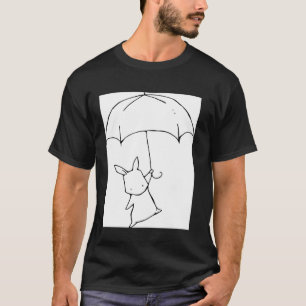 Camiseta Coelho de Páscoa Engraçado Contorno Gráfico Minima