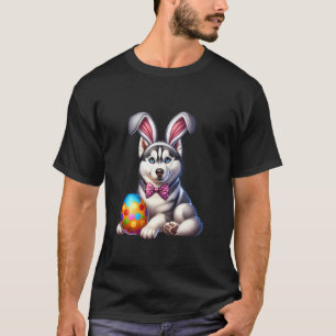 Camiseta Coelho de Páscoa engraçado para amantes de Husky C