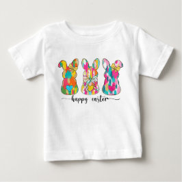 Camiseta Coelho de Páscoa Feliz Brilhante