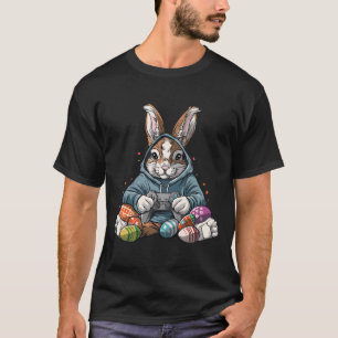 Camiseta Coelho de Páscoa Feliz Ovos Dia Engraçado Meninos