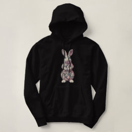 Camiseta Coelho de Páscoa Floral Feito de Flores e Ovo de P