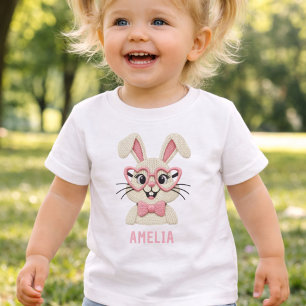 Camiseta Coelho de Páscoa Fofo com Óculos