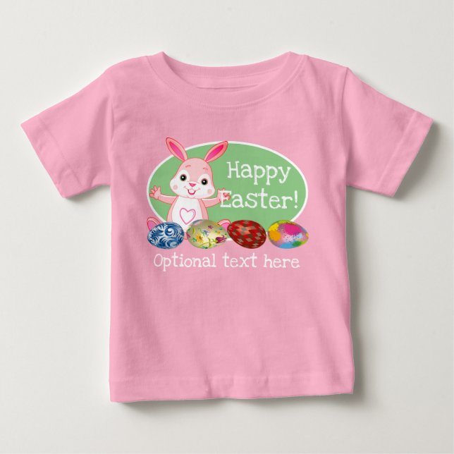 Camiseta Coelho de Páscoa Fofo e Ovos Páscoa (Frente)