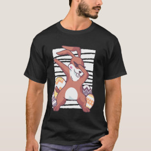 Camiseta Coelho de Páscoa Maneiro Dabbing com Ovos