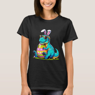 Camiseta Coelho de Páscoa Ovo de Dinossauro Feliz Eastrawr