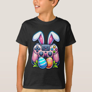 Camiseta Coelho de Páscoa Ovo Jogo de Vídeo Gamer Divertido