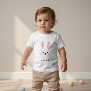 Camiseta Coelho de Páscoa Personalizado Nome Personaliza