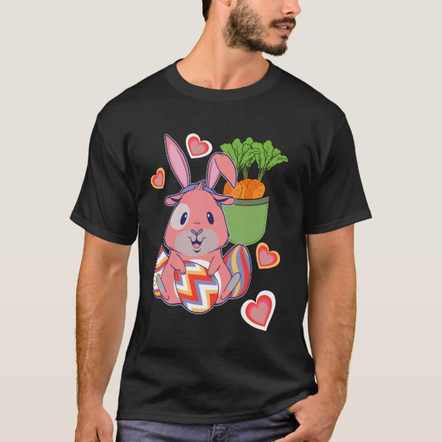 Camiseta Coelho de Páscoa Retro, Coelho de Páscoa, Ovos de  (Frente)